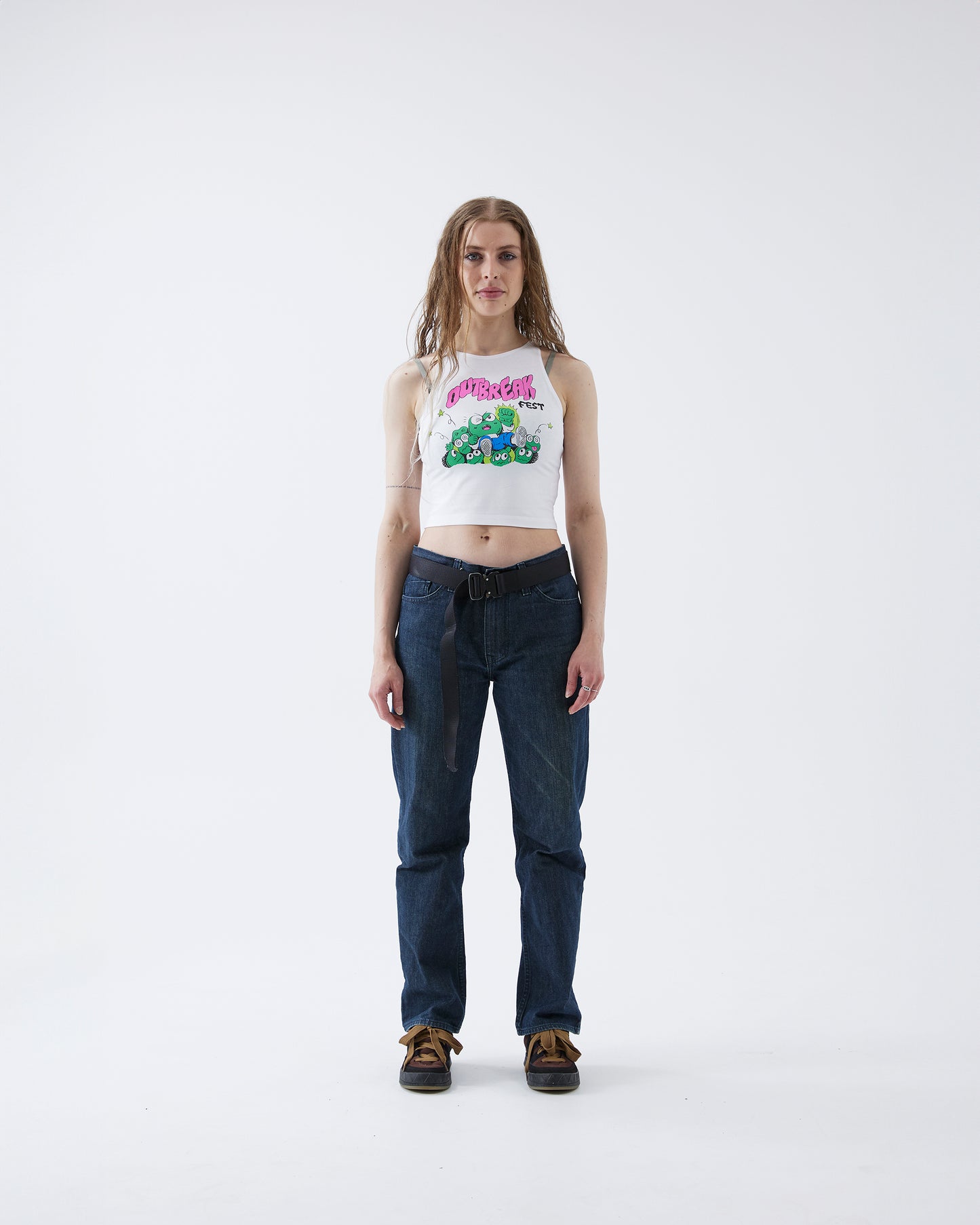 Frog Crop Top White