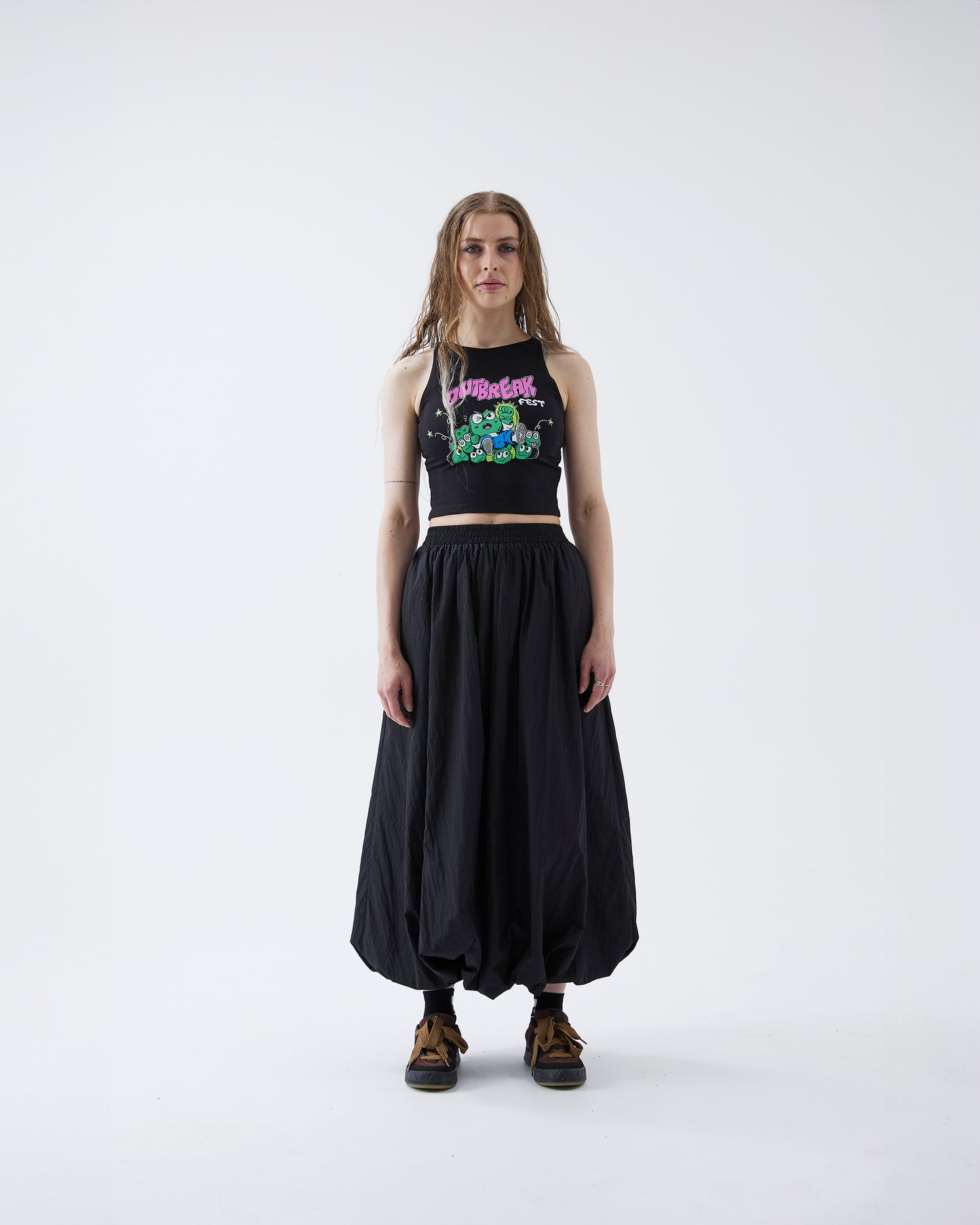 Frog Crop Top Black